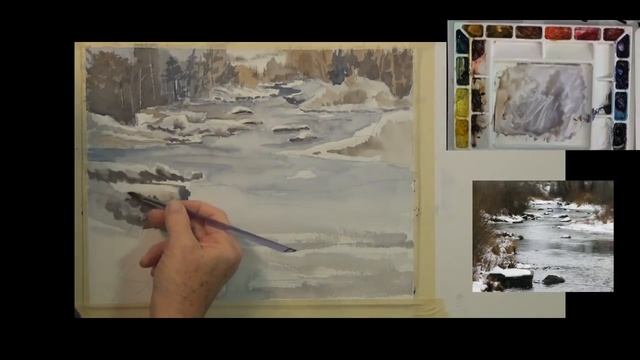 Watercolor Painting with Larry Hamilton #1722-"Winters Day" and "Wolves on Guard" Nov. 22, 2017 смотреть онлайн