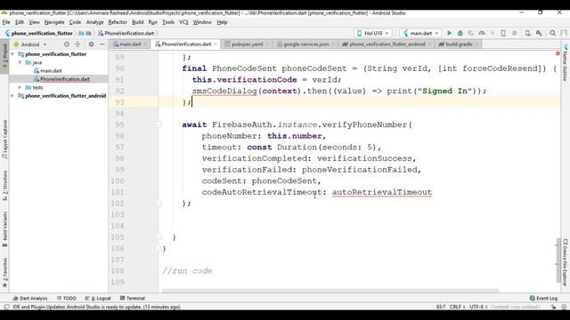 firebase otp authentication flutter vscode | Flutter Firebase user authentication using mobile смотреть онлайн