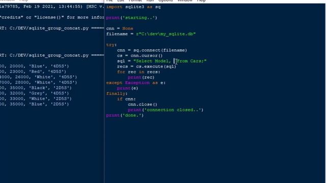 How to Create a Delimited Field in your SQLite Query with Python смотреть онлайн