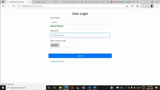 User Registration and login Form with PHP,MySQL,Ajax & implement captcha using bootstrap. Part # VI смотреть онлайн