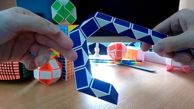 С новым годом! Змейка Рубика (24 элемента)! Как собрать шестиугольник (hexagon) из змейки Рубика) смотреть онлайн