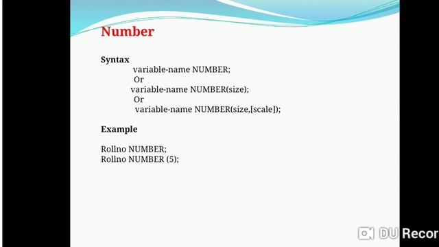 Data Type in SQl смотреть онлайн