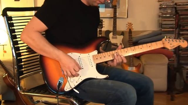 1993 Fender Stratocaster USA American Std. sunburst смотреть онлайн
