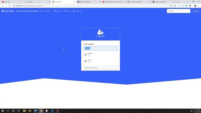 Part #6 | Logout Module | Displaying Error | TechBlog | Java Advance Project Tutorial смотреть онлайн