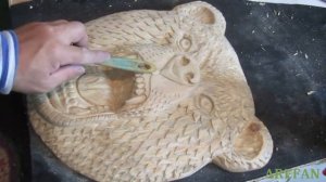 Резьба по дереву сосна голова медведя урок № 11