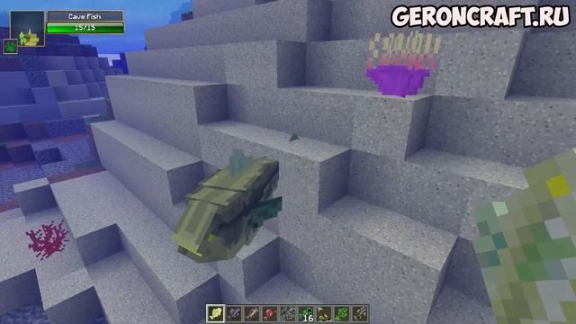 Minecraft FISH MOD / SHARKS, CORALS, AQUALUNG