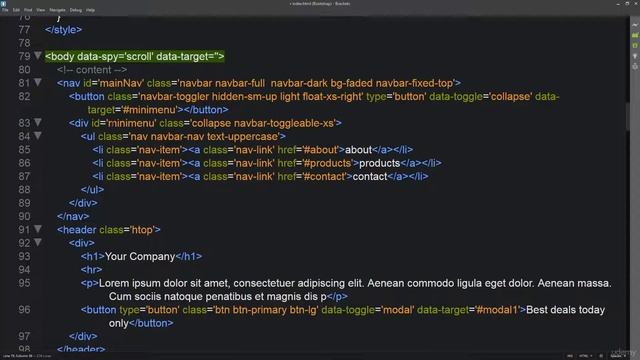 Bootstrap for Website - Bootstrap Scroll Spy Video16 смотреть онлайн