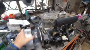 Сборка двигателя rotax 593 и снегохода ski doo skandic suv 600