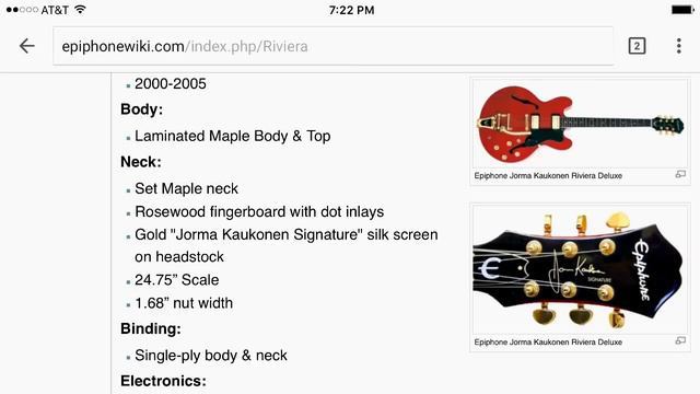 Classic Epiphone Riviera Signature /w Bigsby Vibrato. смотреть онлайн