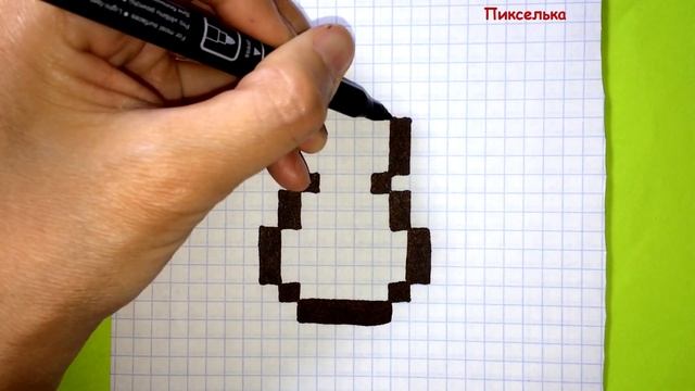 Как Рисовать Зайчика по Клеточкам ♥ Рисунки по Клеточкам смотреть онлайн