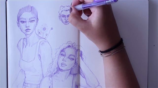 sketch + chat with me! // filling in a double spread смотреть онлайн