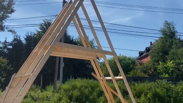 Каркасный дом 6/12 а фрейм проект Истра, стропила смотреть онлайн