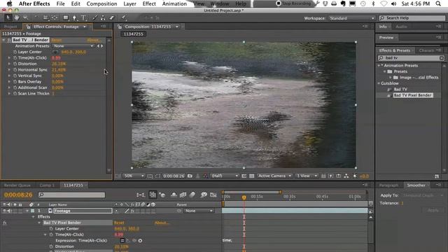 Bad TV Pixel Bender Plugin for After Effects Demo смотреть онлайн