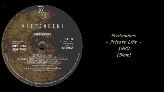 Pretenders - Private Life - 1980 (Slow)