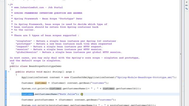 SPRING FRAMEWORK PROTOTYPE BEAN SCOPE DEMO смотреть онлайн