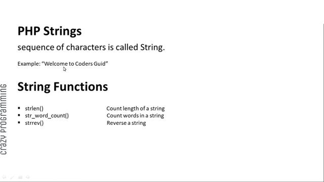 PHP Strings Part 1 смотреть онлайн