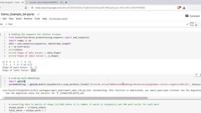 Sentiment Analysis Using Deep Neural Network (SimpleRNN) With Word2Vec Pretrained Word Embeddings смотреть онлайн