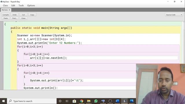 2D Array Program in Java || Rupesh Dey смотреть онлайн