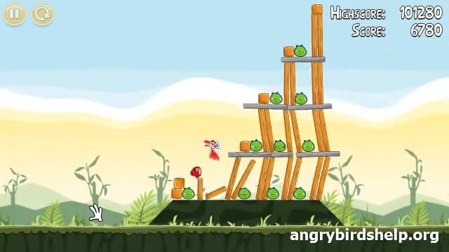 Angry Birds Level 2-3 - 3 Star Walkthrough смотреть онлайн
