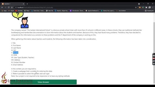 WEB APPLICATION DEVELOPMENT - Question & Answer 01 - Java Institute смотреть онлайн