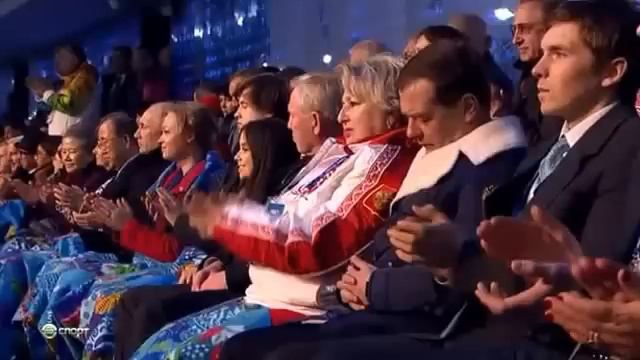 Спящий Медведев на церемонии открытия Олимпиады. смотреть онлайн