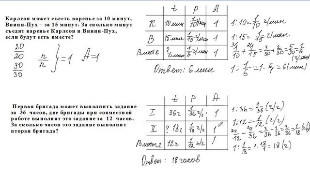 Часть 2. 5-6 классы. Задачи на совместную работу смотреть онлайн