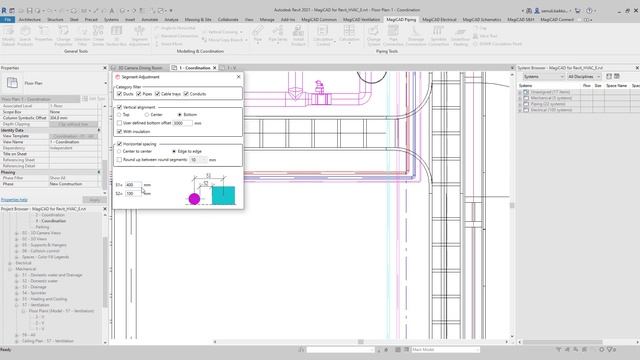 MagiCAD 2022 for Revit | Quick and precise network adjustments with the new Segment Adjust tool смотреть онлайн
