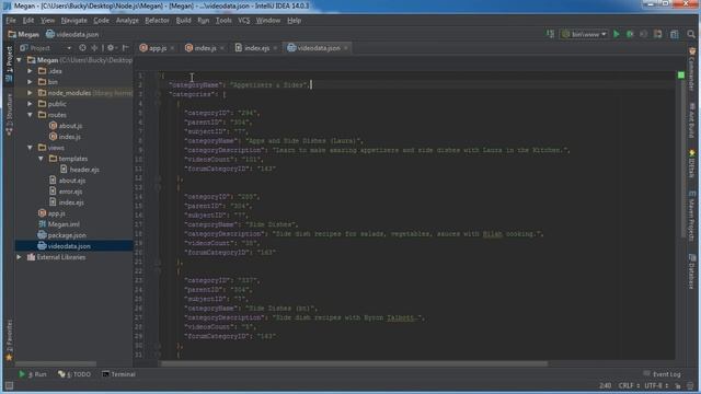 Node js Tutorial for Beginners 21 Working with JSON Data смотреть онлайн