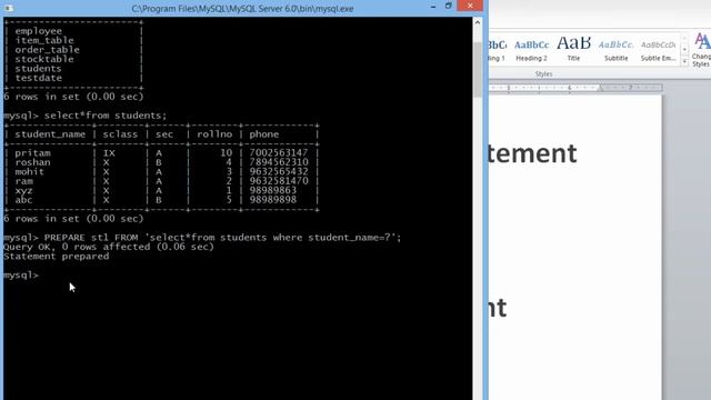 MySQL Tutorial 20 : Prepared Statement смотреть онлайн