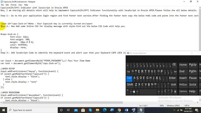 Caps Lock On Off Indicator || Oracle apex||xfactor смотреть онлайн
