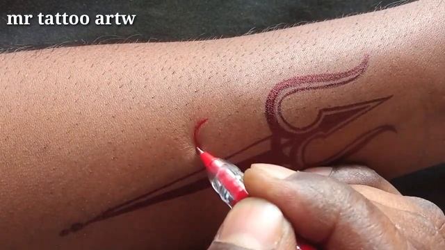 new amezing temporary trishul and snake tattoo design with pen #trishul #tattoo #viral смотреть онлайн