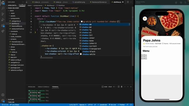 Food Delivery App with React Native #6 - Restaurant Screen UI смотреть онлайн