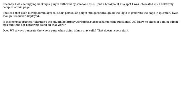 Wordpress: Best practice for plugin: always detect admin-ajax call? смотреть онлайн