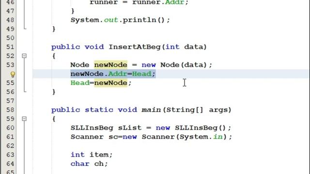 Data Structure using Java: Singly Linked List Inssertion at Beginning смотреть онлайн