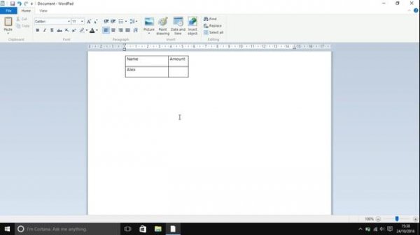 How to Create a Table in WordPad