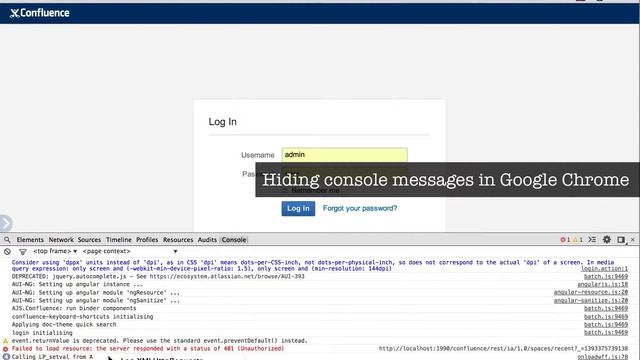 Hiding console messages in Google Chrome смотреть онлайн