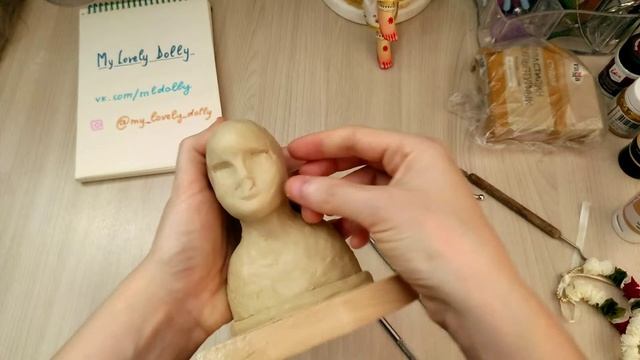 МК Портрет индийской богини Лакшми из пластилина. Тренировка. Знакомство с материалами. смотреть онлайн