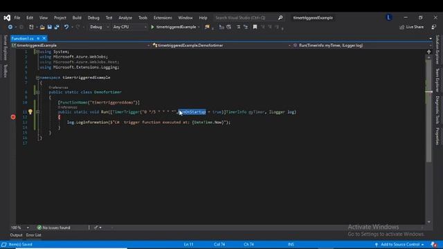 Azure Timer Trigger Function | Deployment from Visual studio | Configurable Schedule Expression смотреть онлайн