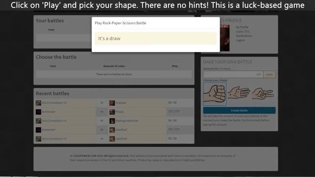 RPS Tutorial - CSGOPOKER.COM (OLD) смотреть онлайн