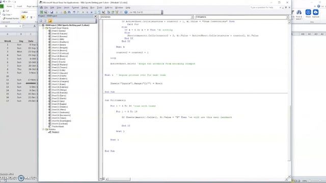 Learn to Code: Excel VBA Sports Betting part 5 - Create Games and Update Macro смотреть онлайн