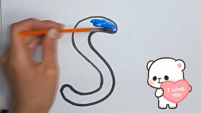 Bolalar Uchun S Harfini cizish | How to draw letter S | Как Нарисовать Букву S смотреть онлайн