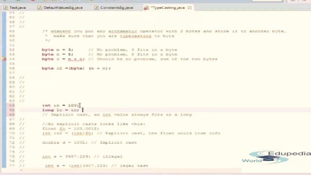 Core Java | Type Casting | Types Of Type Casting | Lecture 15 смотреть онлайн