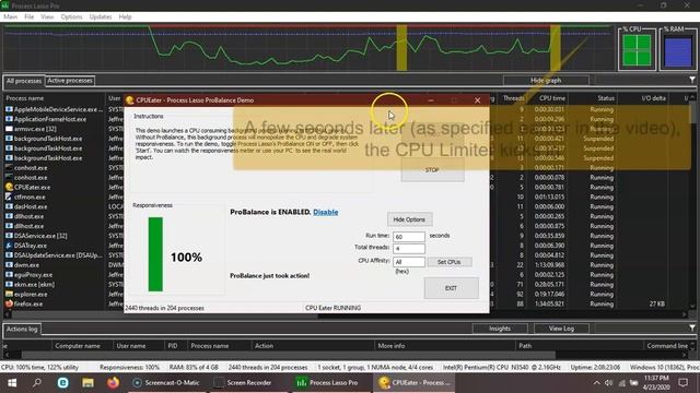 Demo of Process Lasso's CPU Limiter - https://bitsum.com - (newer video now available) смотреть онлайн