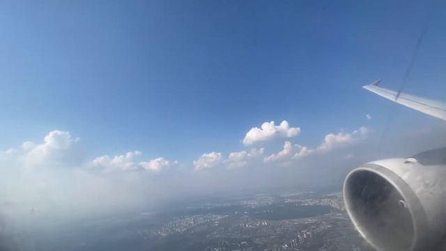 Посадка и руление к стоянке Airbus A321-200 А/К Ural Airlines в Домодедово