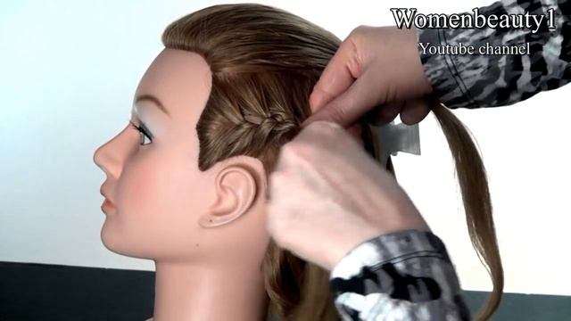 Прическа с плетением на каждый день. Hairstyle for every day смотреть онлайн