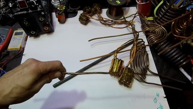 ИНДУКЦИОННЫЙ НАГРЕВ. Тестирую индуктор другой формы. INDUCTION HEATING.