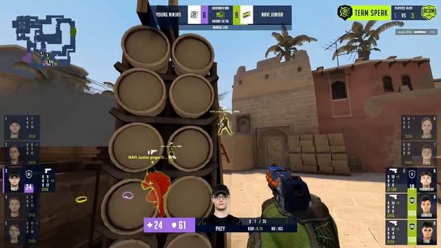 ЖЕСТКИЕ ЭМОЦИИ НАВИ В ТИМСПИКЕ! NA'VI JUNIOR vs YOUNG NINJAS WePlay Academy League | CS:GO смотреть онлайн