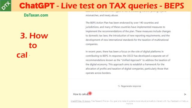 What is ChatGPT? Live test on TAX - BEPS - Global Minimum Tax | This AI ChatBot is your Tax Advisor смотреть онлайн