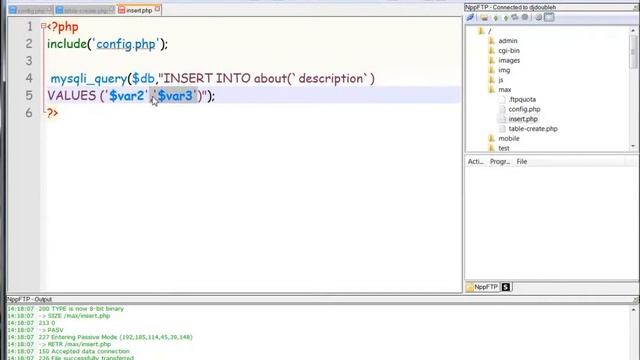 INSERT INTO DATABASE USING PHP MYSQLI смотреть онлайн