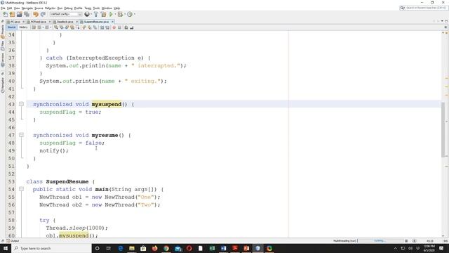 suspend, resume and stop threads смотреть онлайн